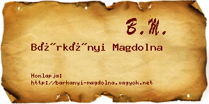 Bárkányi Magdolna névjegykártya